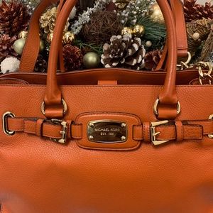 Orange Micheal Kors Hand Bag